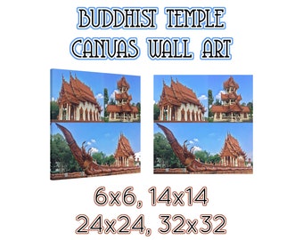 Buddhist Wall Art Canvas Ubon Temple Thailand