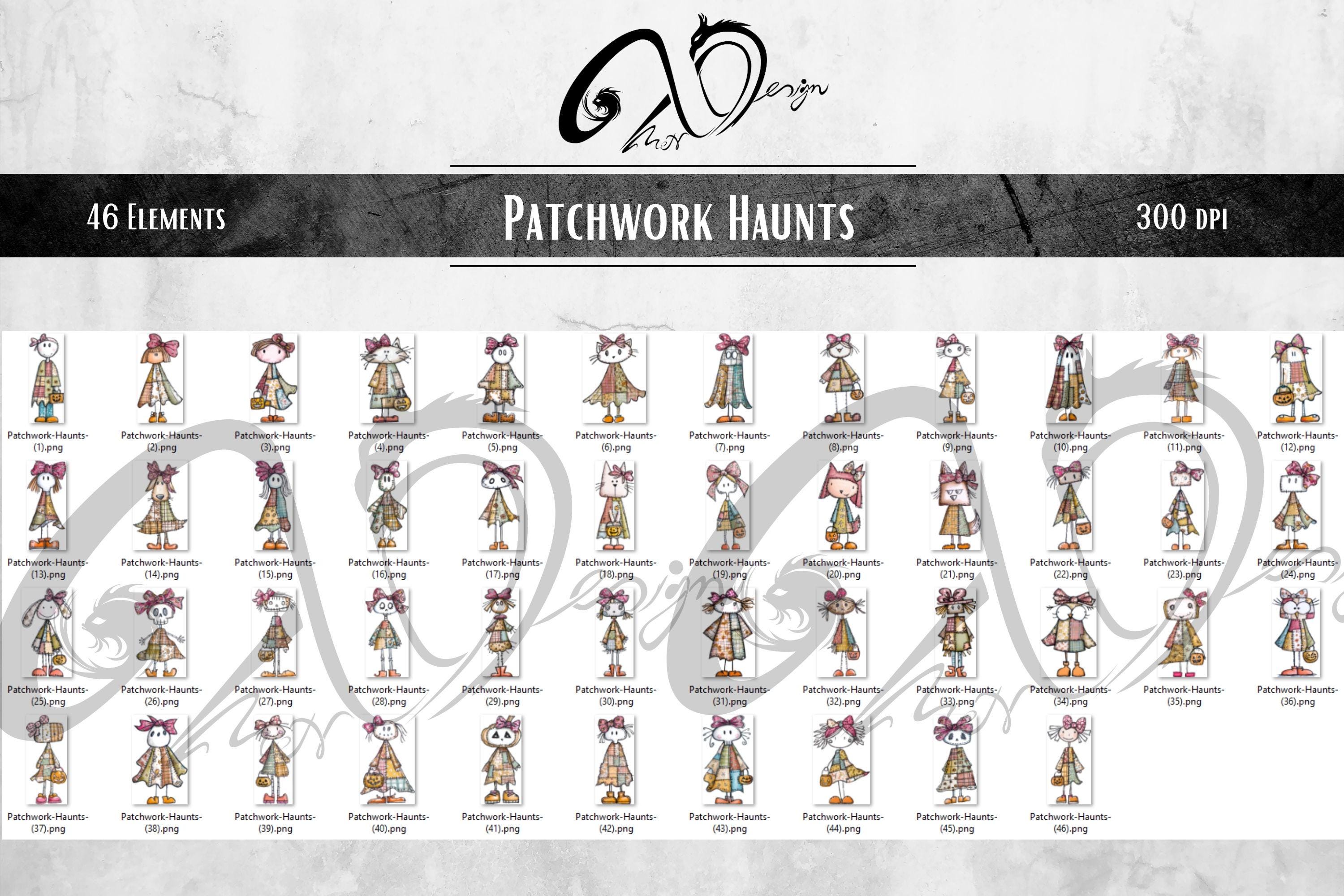 Patchwork Ragdoll Rustic Halloween Clipart: Patchwork Ragdoll PNG Images (digital ...