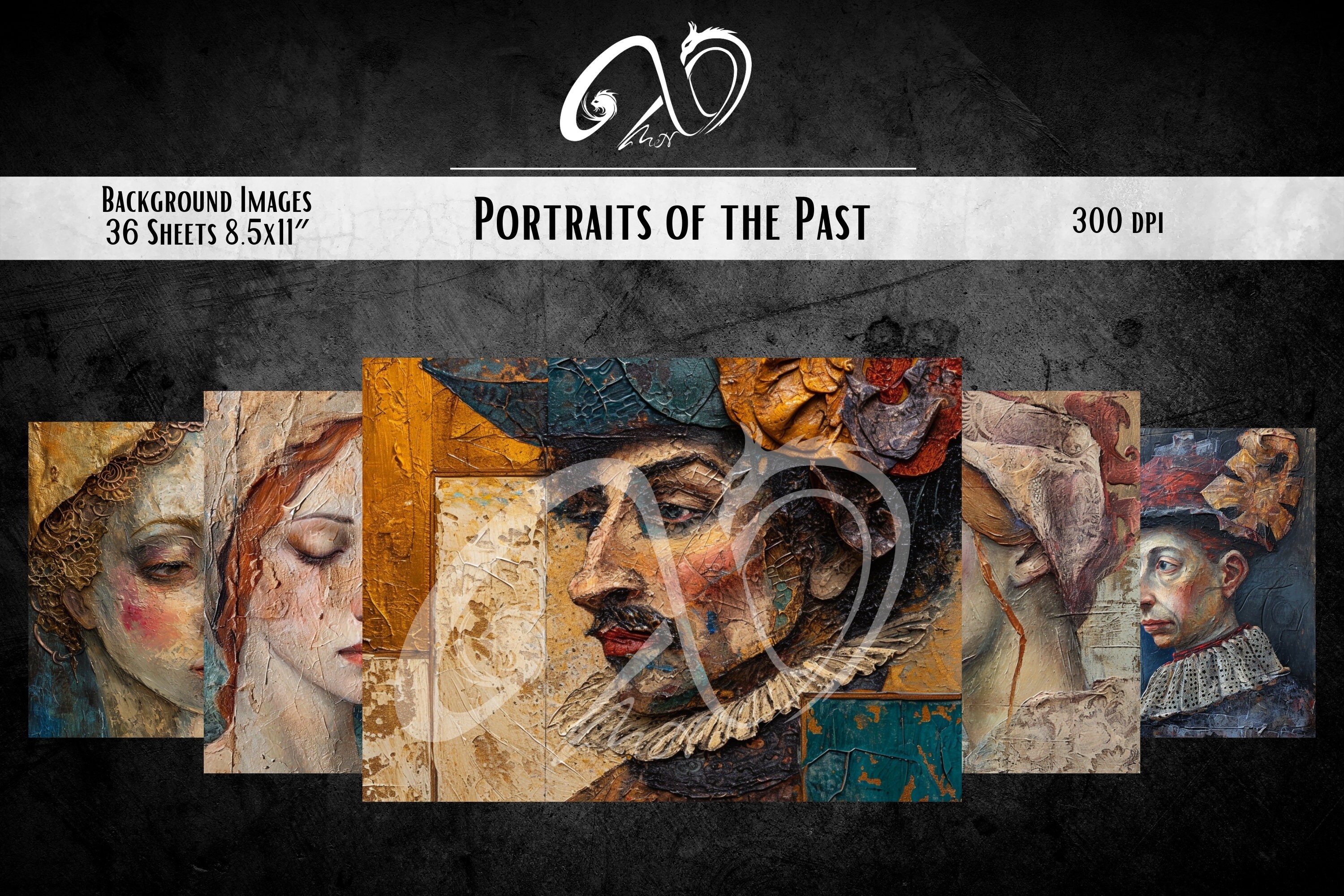 Renaissance Portrait Digital Collage Sheet, Scrapbook Ephemera (PDF) - Etsy