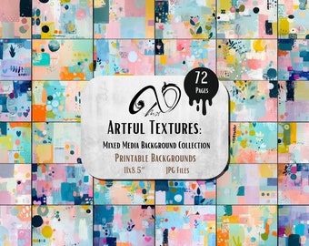 Mixed Media Backgrounds: Artful Textures for Junk Journals (Digital Download)