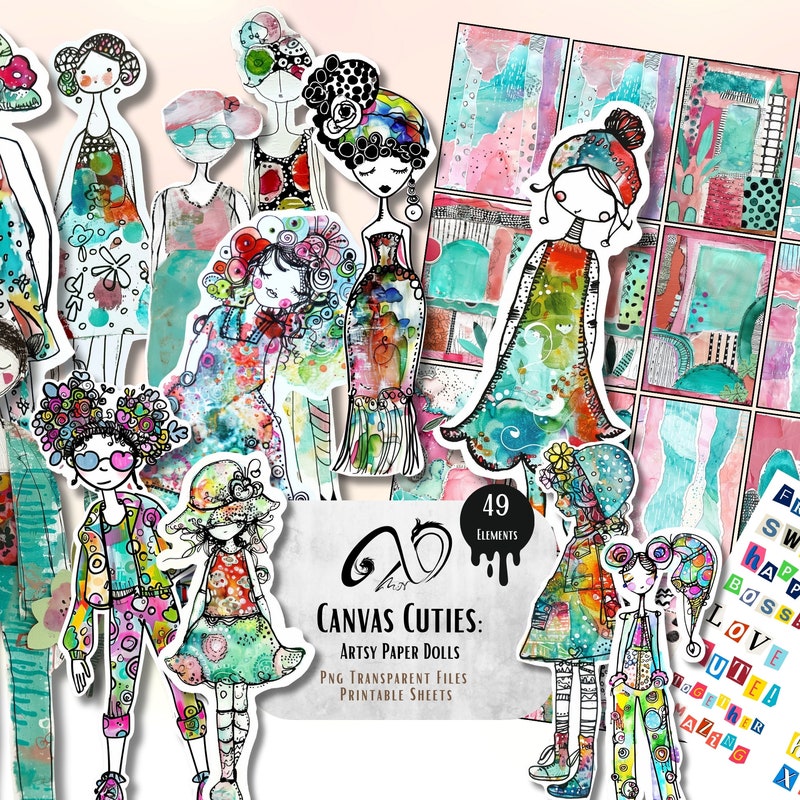 Anime Paper Doll Printable Template Etsy