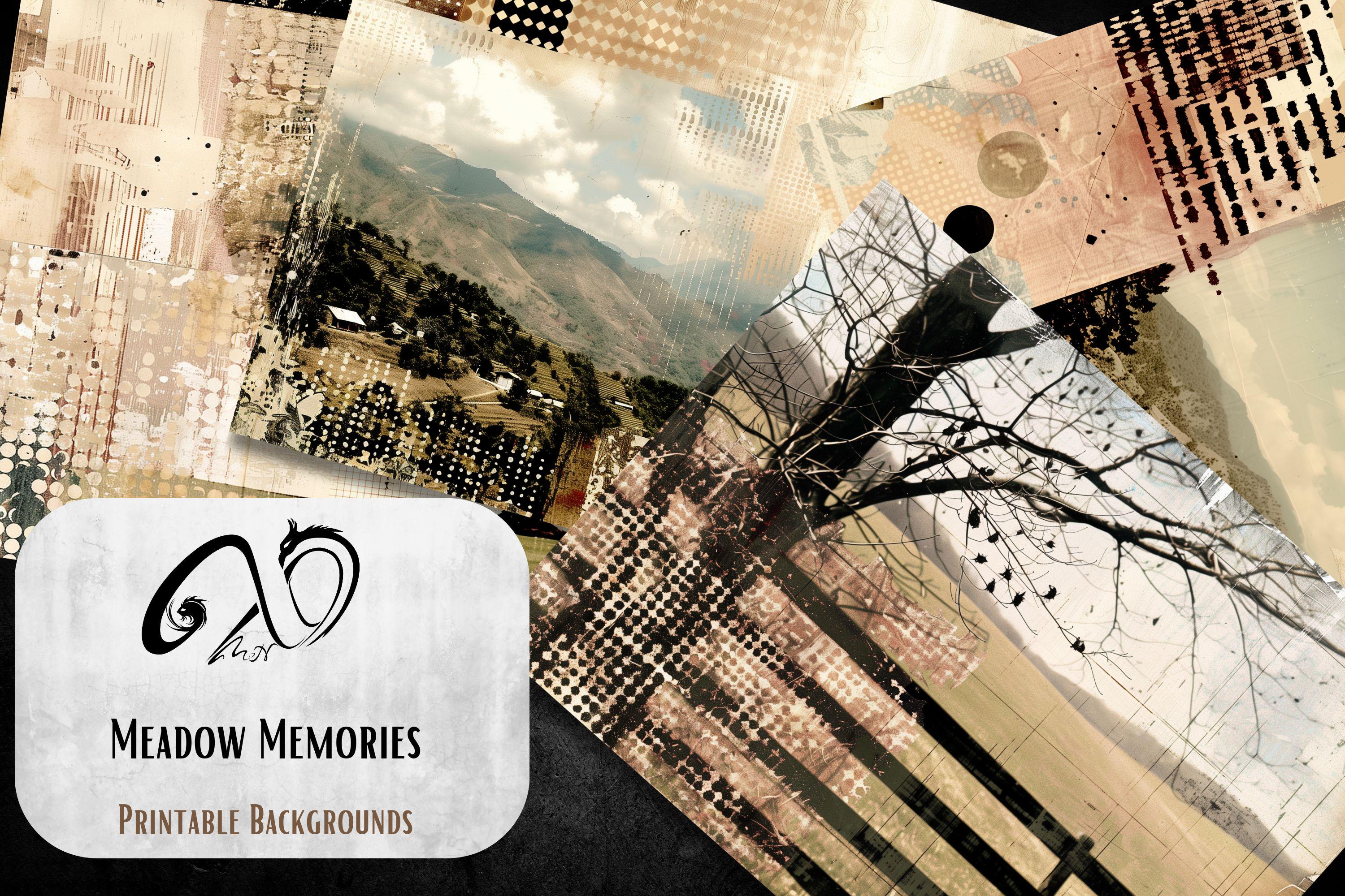 Meadow Memories - Collage Digital Paper Pack, Junk Journal Kit (digital ...