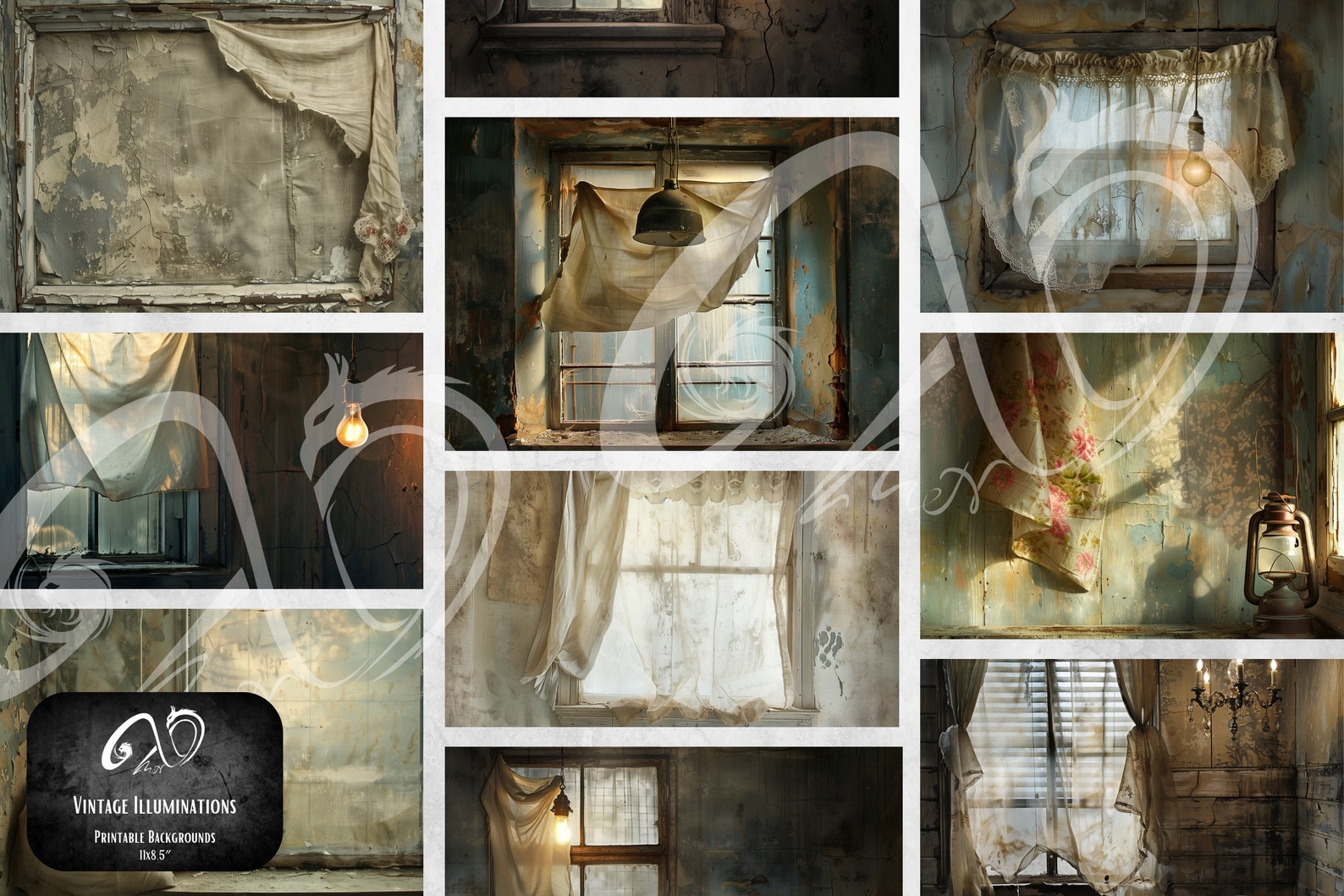 Vintage Illuminations: Window Scene, Vintage Distressed Windows ...
