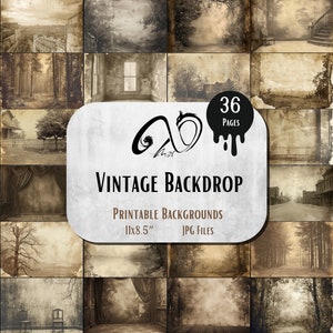 Cenário Vintage, Cenários de Cena Vintage Desgastados, Diários para Impressão, Scrapbooking, Cenários Digitais Rústicos, Estúdio de Retratos Caprichoso