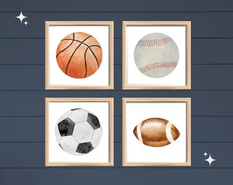 Boys Room Art Sports Boys Room Soccer Prints Basketball Prints Baseball Prints Football Prints Kids Room Art Instant Download