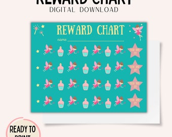 Reward Chart, Toddler Reward Chart, Reward Chart Printable, Fairy Reward Chart, Magic Reward Chart, Digital Download