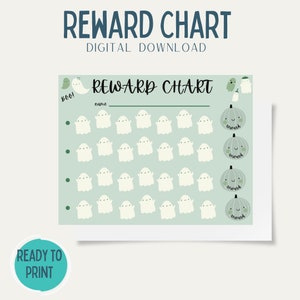 Reward Chart, Toddler Reward Chart, Reward Chart Printable, Halloween Reward Chart, Digital Download
