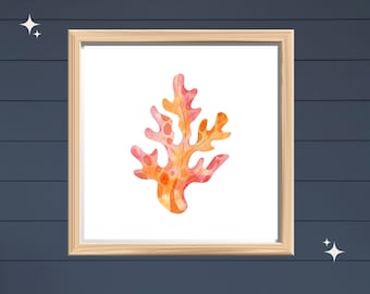 Kids wall art, Watercolor Sea Life, Printable wall Art, Playroom wall art, Nursery wall art, Room decor, Watercolor prints