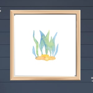 Kunst aan de muur voor kinderen, aquarel zeeleven, afdrukbare muurkunst, kunst aan de muur speelkamer, kunst aan de muur kinderkamer, kamer decor, aquarel prints