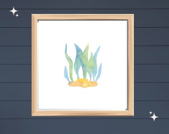 Kids wall art, Watercolor Sea Life, Printable wall Art, Playroom wall art, Nursery wall art, Room decor, Watercolor prints