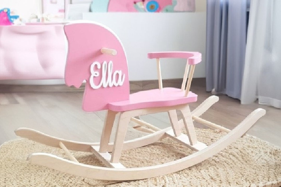 Wooden Rocking Horse Personalized Rocking Horse Wooden Horse Etsy