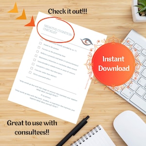 EMDR Negative Cognition Checklist