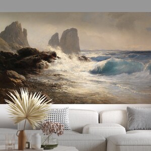 Coastal Seascape Poster: Large Removable Wall Art (Peel & Stick or Paper)
