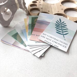 Labor and Birth Affirmation Cards, Pregnancy Motivation, Spiritual Labor and Delivery, Birth Doula Cards, Birth Planning