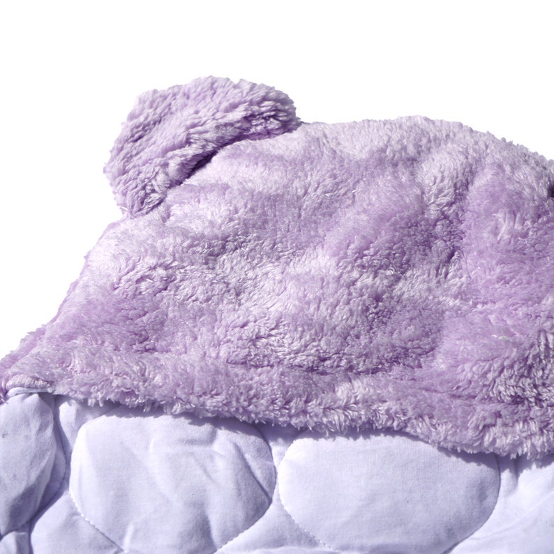 Fluffy Baby Bear Pram Suit / Swaddle Lilac Etsy