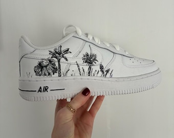 Floral Minimalist Custom Air Force 1