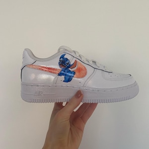 Stitch Cheeky Shoe Painted Air Force 1