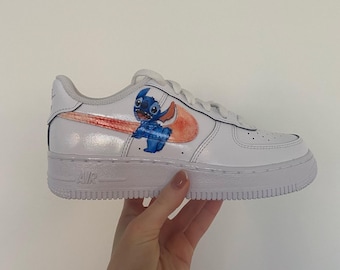 Stitch Cheeky Shoe Painted Air Force 1
