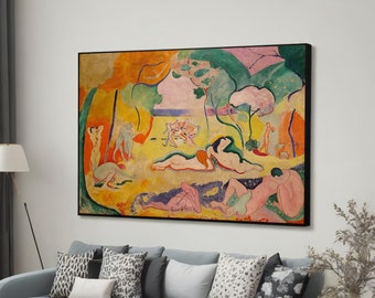 Henri Matisse &quot;The Joy of Life&quot; Canvas Print, Modern Wall Art, Ready to Hang, Matisse Poster