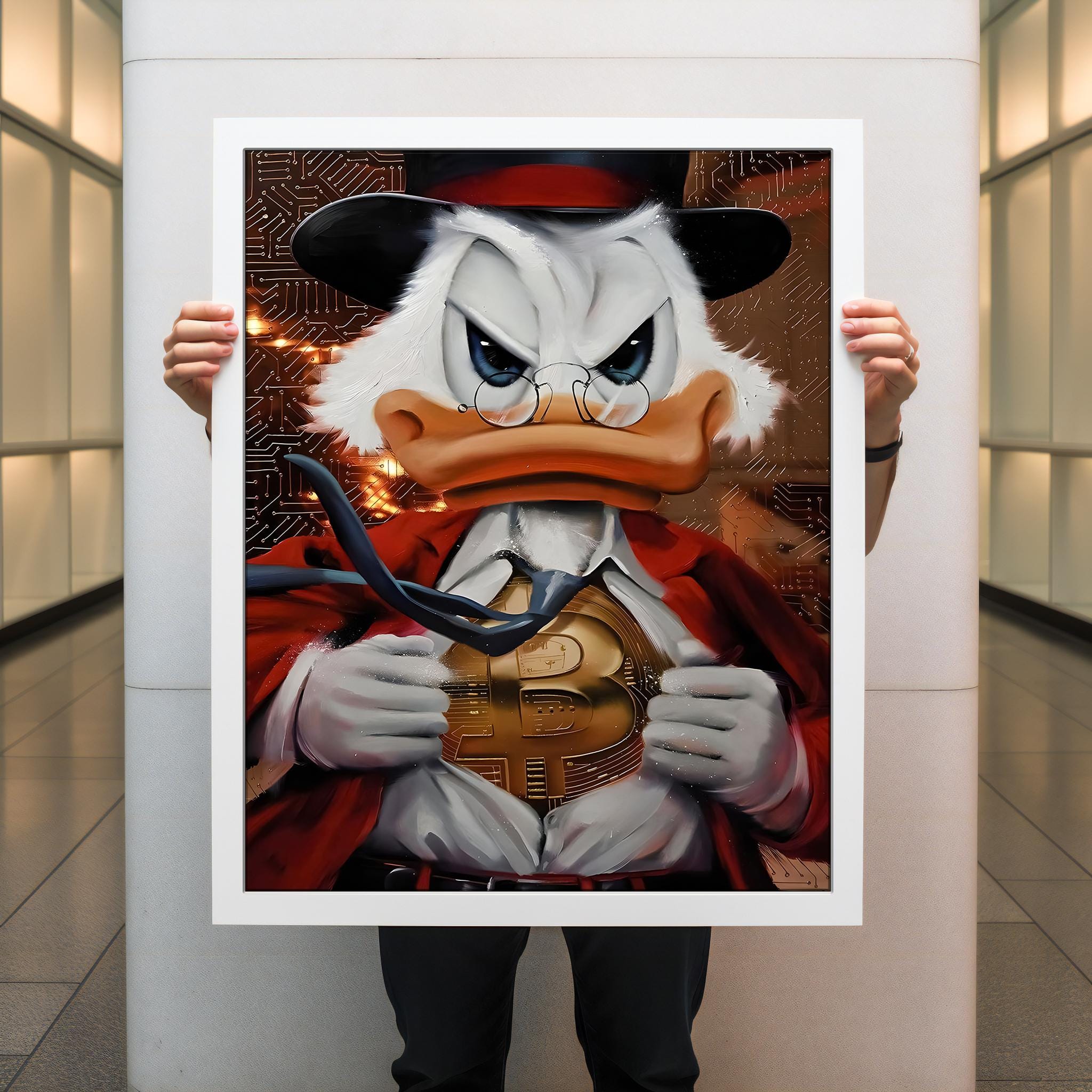 Bold Bitcoin Duck Parody – Unique Pop Art Canvas Painting and Fun Gift for  Cryptocurrency and Art Enthusiasts - Etsy