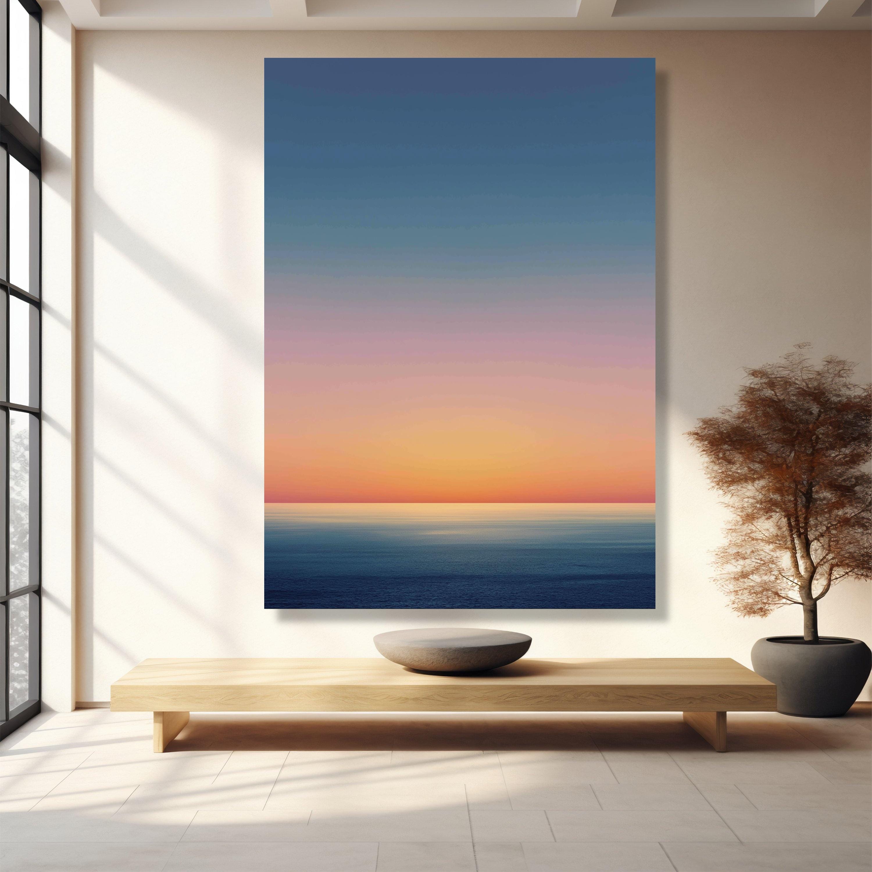 Mark Rothko Calm Mark Rothko Abstract Sunset Canvas, Gradient Ocean Wall Art, Modern ...