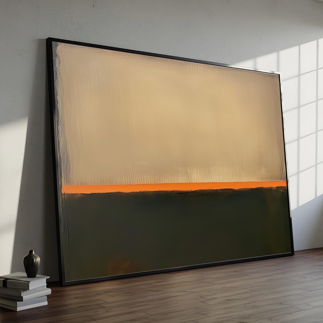 Mark Rothko Netural Mark Rothko Abstract Canvas, Minimalist Color Field Painting, Modern ...