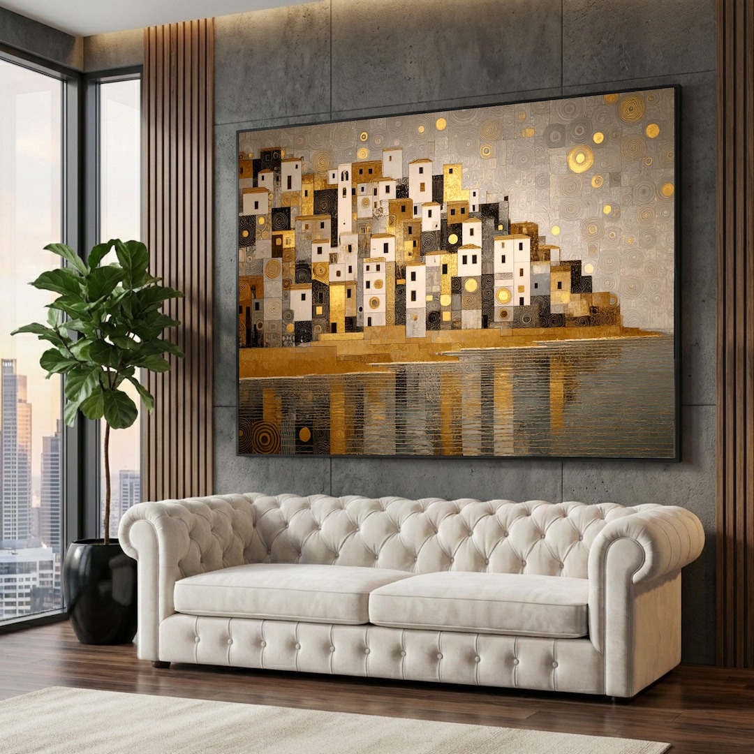 gustav-klimt-abstract-cityscape-canvas-golden-modern-wall-art