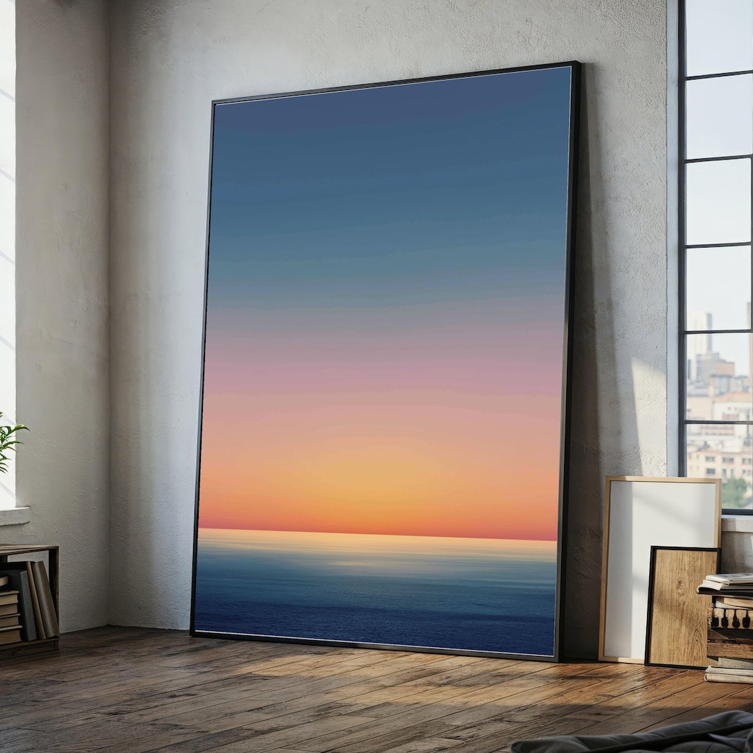 Mark Rothko Calm Mark Rothko Abstract Sunset Canvas, Gradient Ocean Wall Art, Modern ...