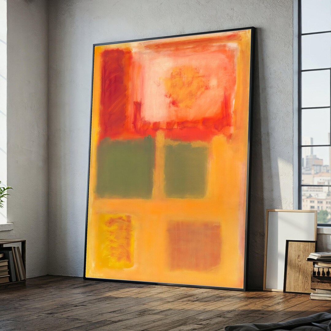 Mark Rothko Copyright Mark Rothko Abstract Color Blocks Canvas Wall Art, Museum Quality ...