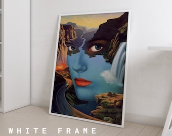 Surreal Jim Warren Artprint &quot;Mother Nature&quot;, Surrealist Home Decor, Contemporary Wall Art