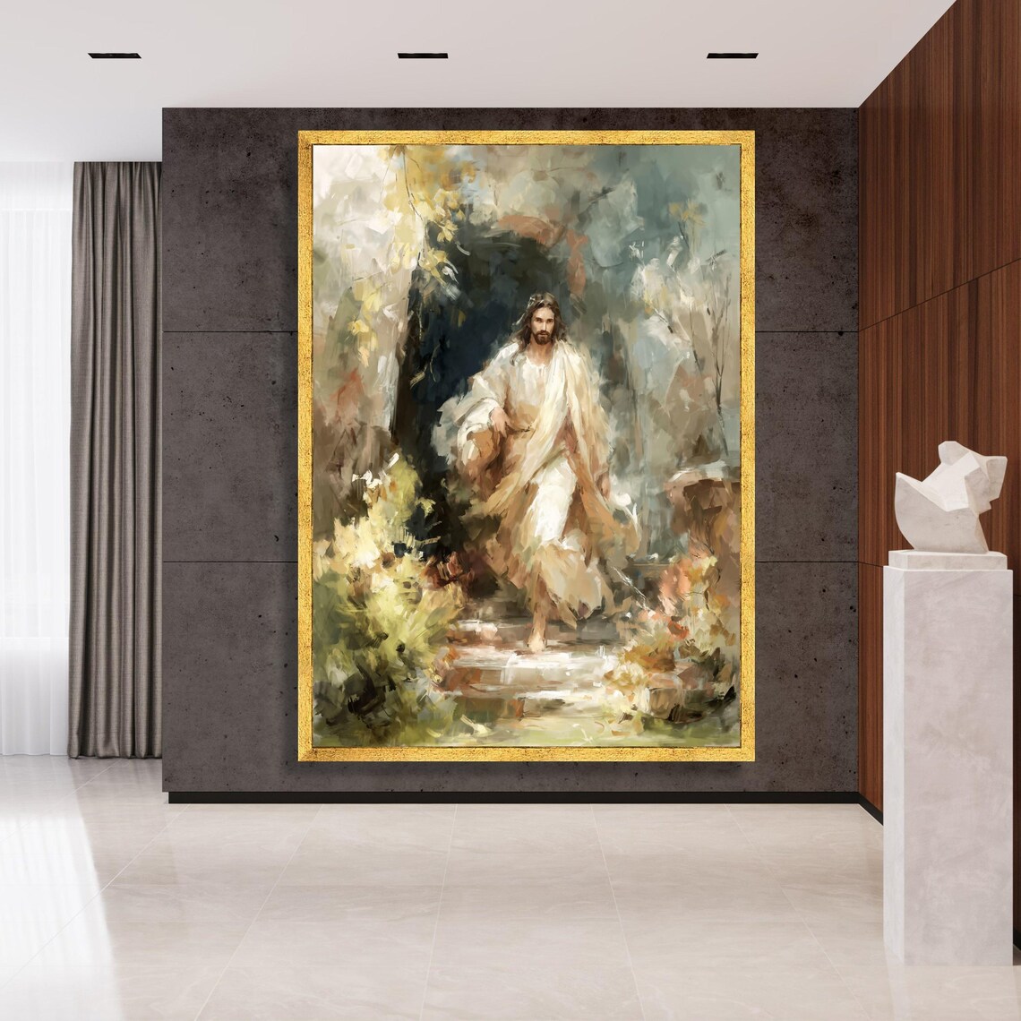Jesus Christ Resurrection Canvas, Spiritual Christian Wall Art ...
