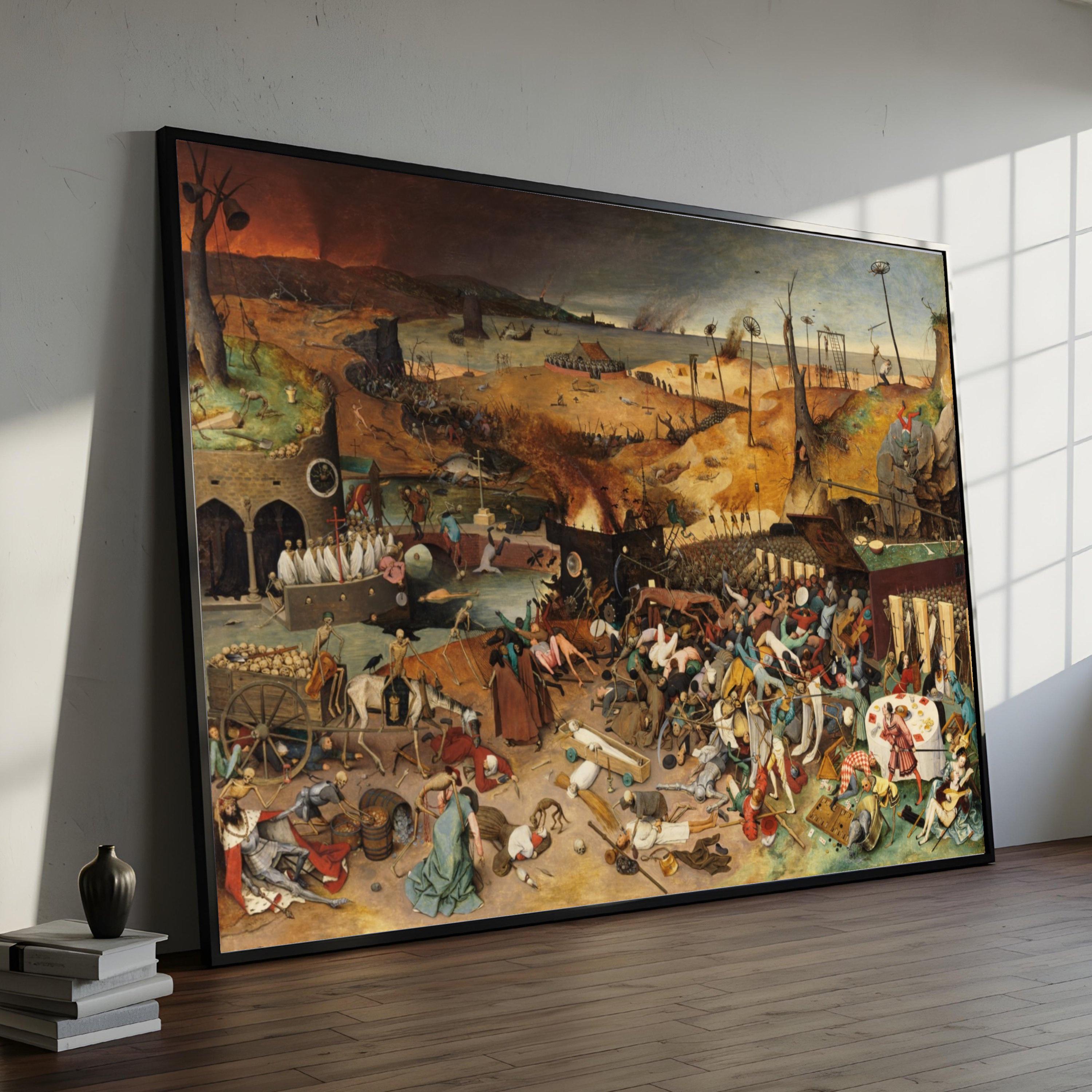 Pieter Bruegel Death Triumph 1562 Canvas Wall Art, Dark