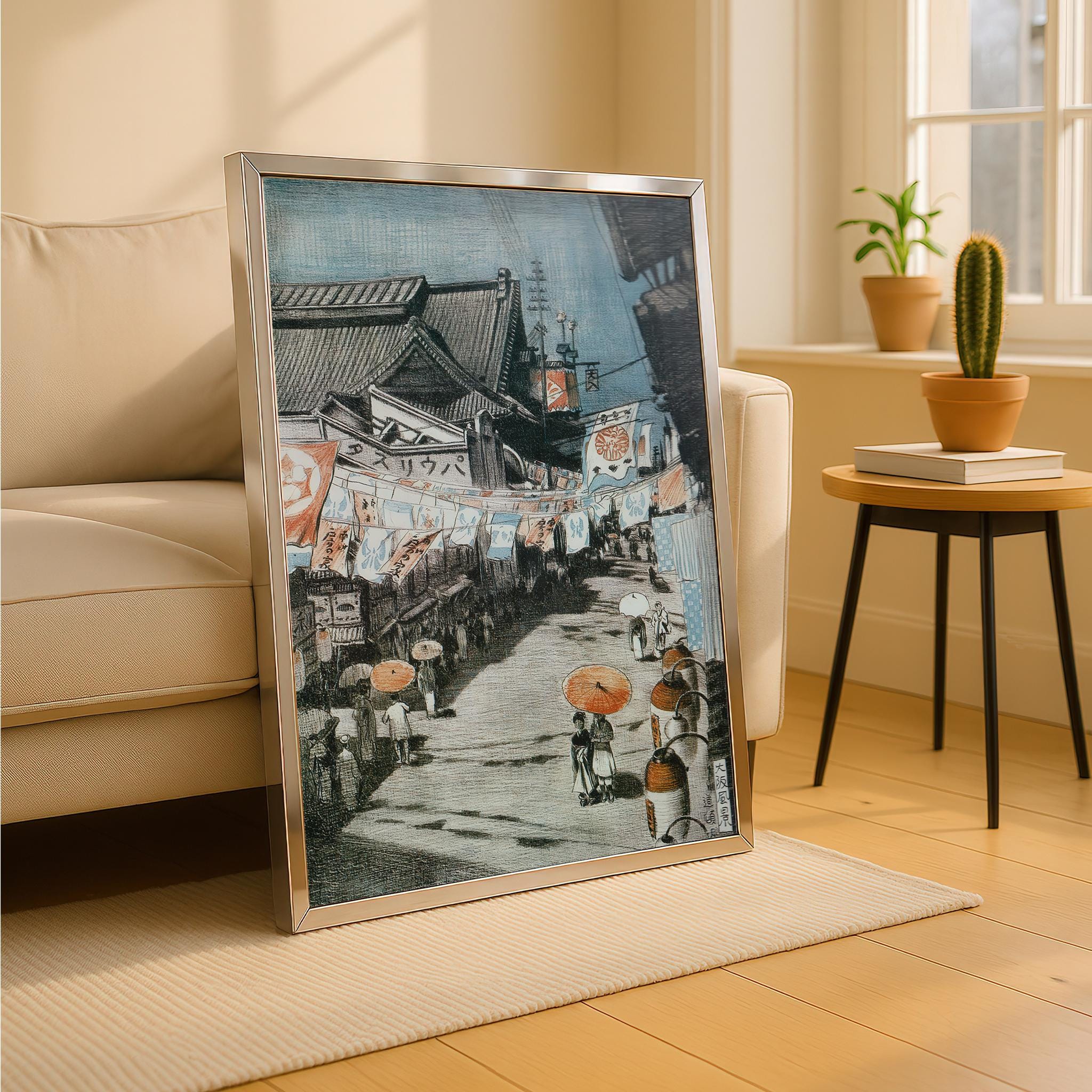 Dotonbori by Oda Kazuma 1917 – Vintage Osaka Street Canvas