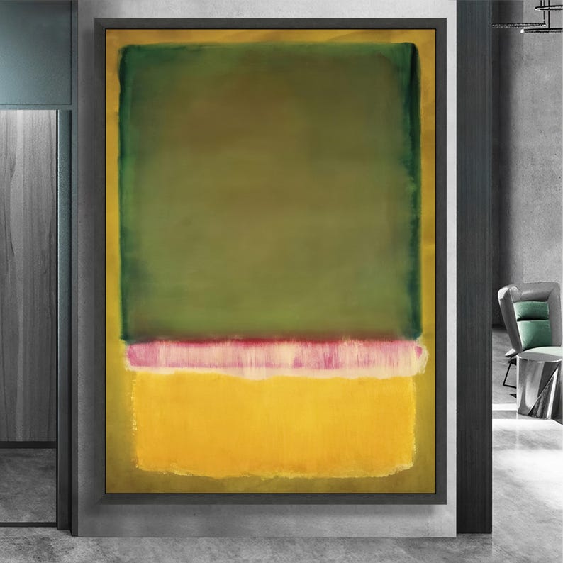 Colorblock Mark Rothko Mark Rothko Abstract 874 Premium Museum Quality Canvas Wall Art, Modern ...