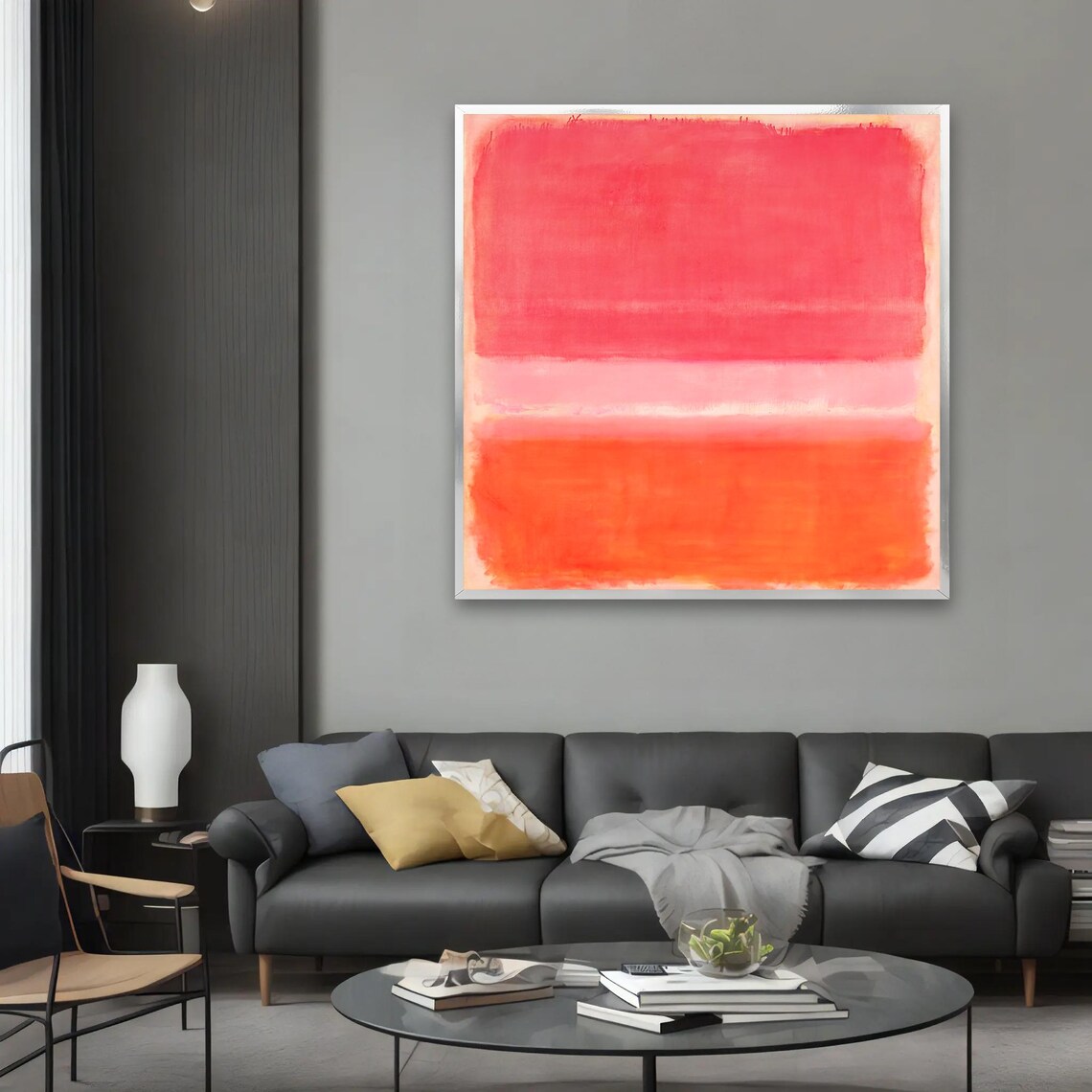 Mark Rothko ‘untitled (pink and Orange), 1966’ Abstract Canvas Painting ...