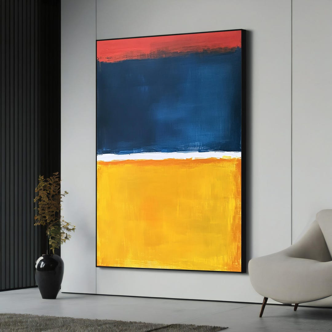 Mark Rothko Canvas Painting No. 64 Red, Blue, and Yellow Abstract Wall ...