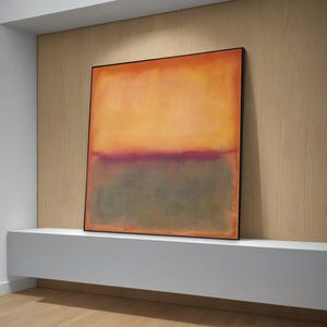 "Mark Rothko ""Ohnetitel (Orange and Sage), 1960"" Abstraktes Leinwandgemälde Geschenk - Warme expressionistische Wandkunst für gemütliche Innenräume."