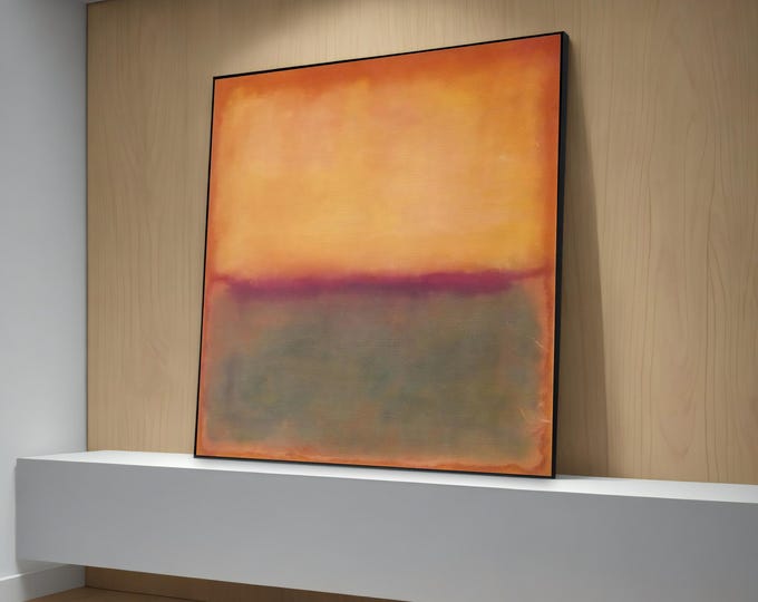 Mark Rothko ‘Untitled (Orange and Sage), 1960’ Abstract Canvas Painting Gift - Warm Expressionist Wall Art for Cozy Interiors