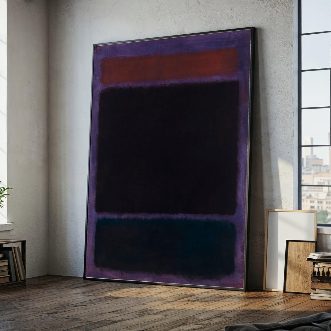 Colorblock Mark Rothko Mark Rothko Abstract Canvas No. 482, Museum Quality Premium Color Block ...