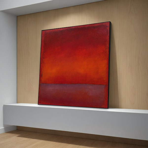Mark Rothko „Nr 14, 1960” Czerwony abstrakcyjny obraz ekspresjonistyczny na płótnie – prezent – nowoczesna sztuka ścienna do wyrafinowanego wystroju