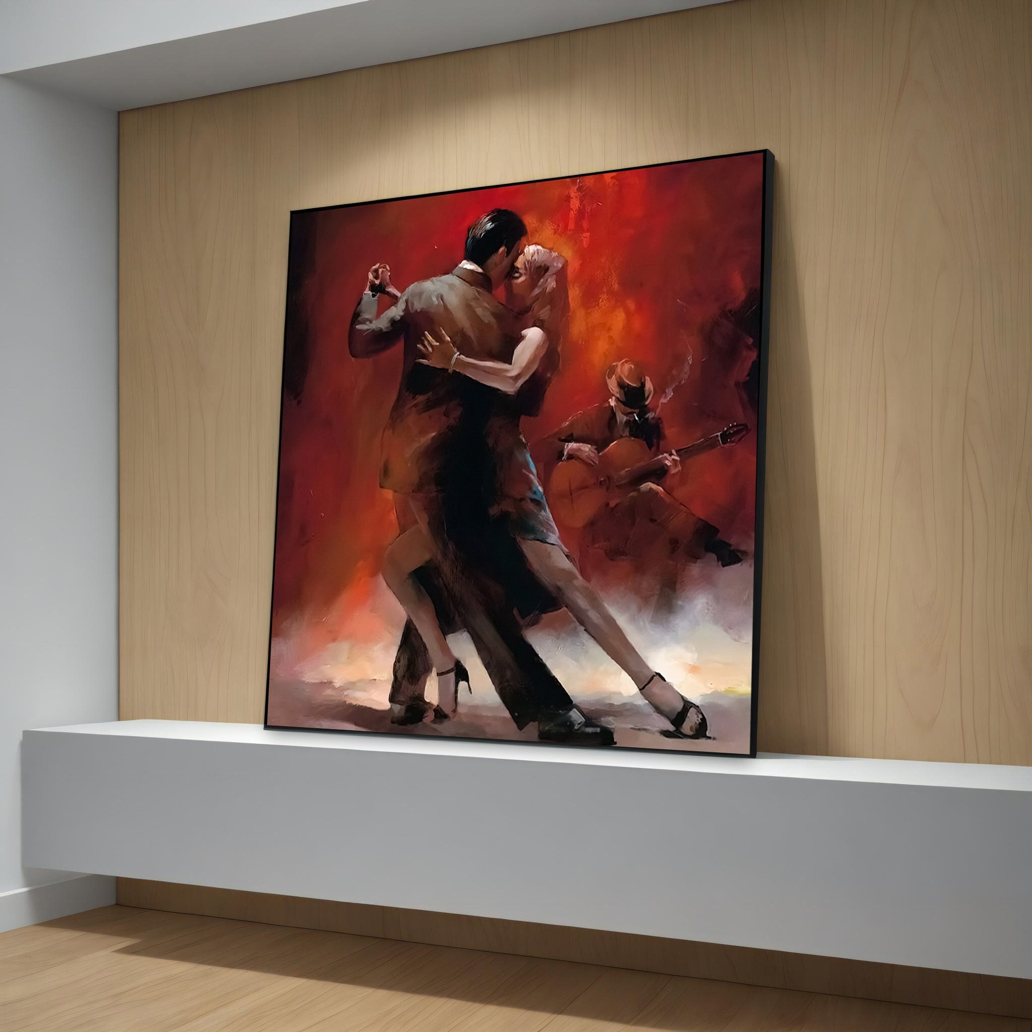 Couples Dancing Tango Canvas Art - Romantic Wall Decor for Home, Perfect Valentine's Day Gift