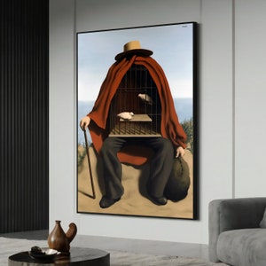 René Magritte Canvas Painting &quot;The Therapist&quot; - Vintage Surreal Wall Decor for Art Lovers