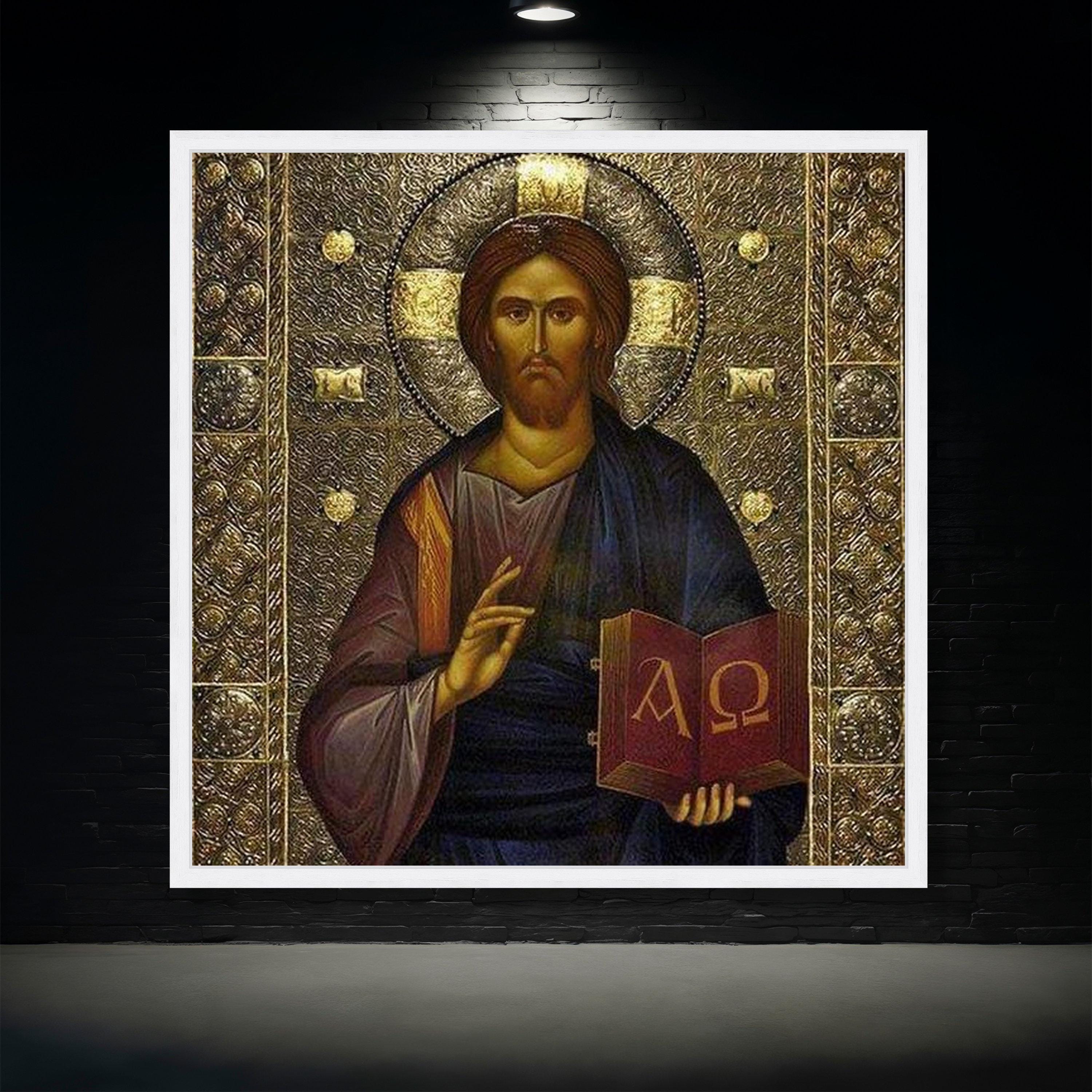 Jesus Christ Icon Canvas Wall Art, Religious Christian Canvas ...