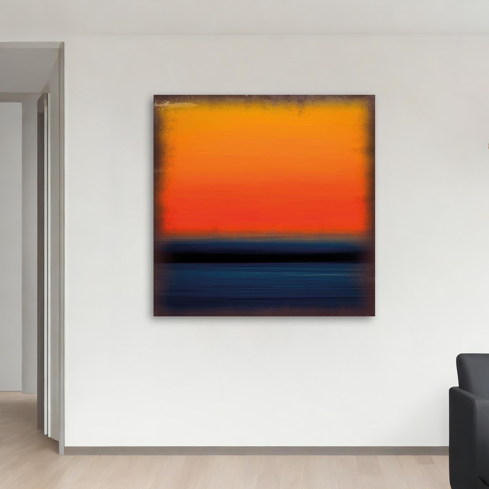 Mark Rothko 'orange and Blue Horizon, 1961' Abstract Canvas