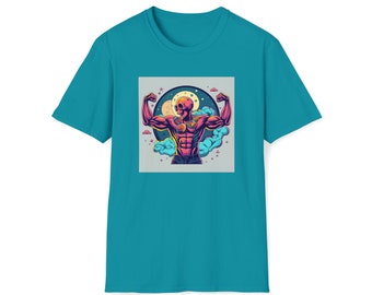 ¡MOGO! Haga de Halloween su festividad favorita en CountyXII con nuestro fantasma musculoso flexionándose frente a una luna. ¡Truco o trato!