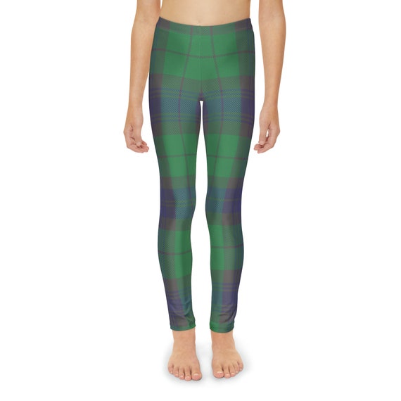Black Watch Youth Full length Leggings Fall Tartan Leggings