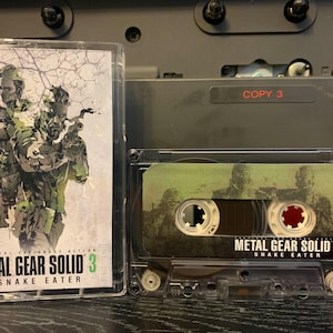 Metal Gear Solid 3 Snake Eater (PS2, 2004) Custom Cassette Tape