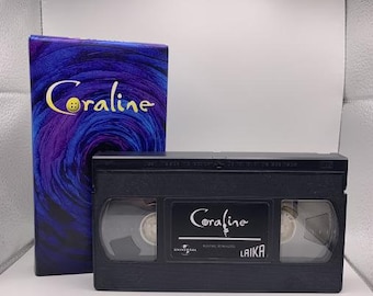 Coraline (2009) Custom VHS Sleeve Slipcover Artwork + Blank VHS Tape