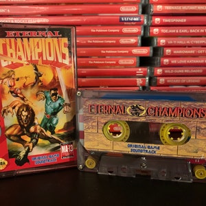 Eternal Champions (1993, Sega Genesis) Custom Cassette Tape Artwork for Soundtrack OST