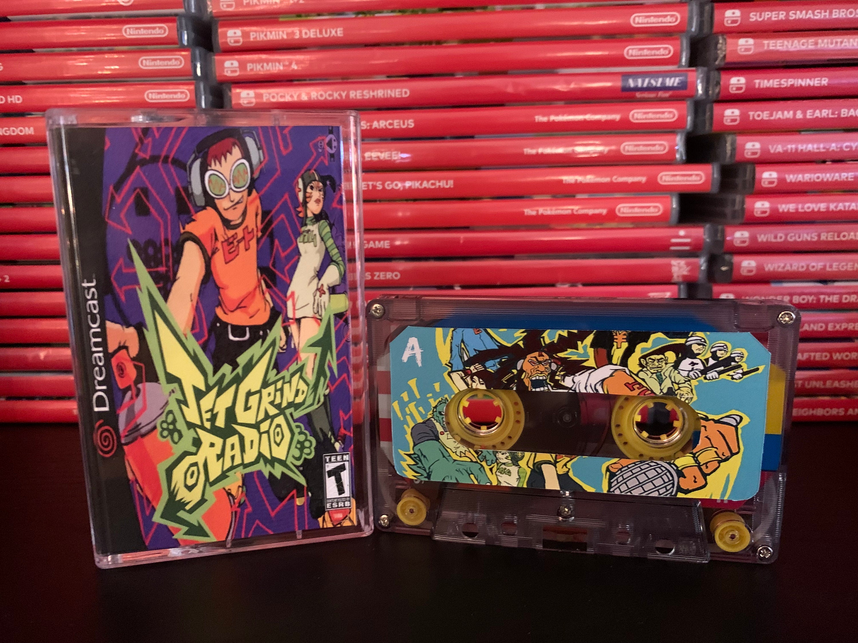 Jet Grind Radio (2000, Sega Dreamcast) Custom Cassette Tape for